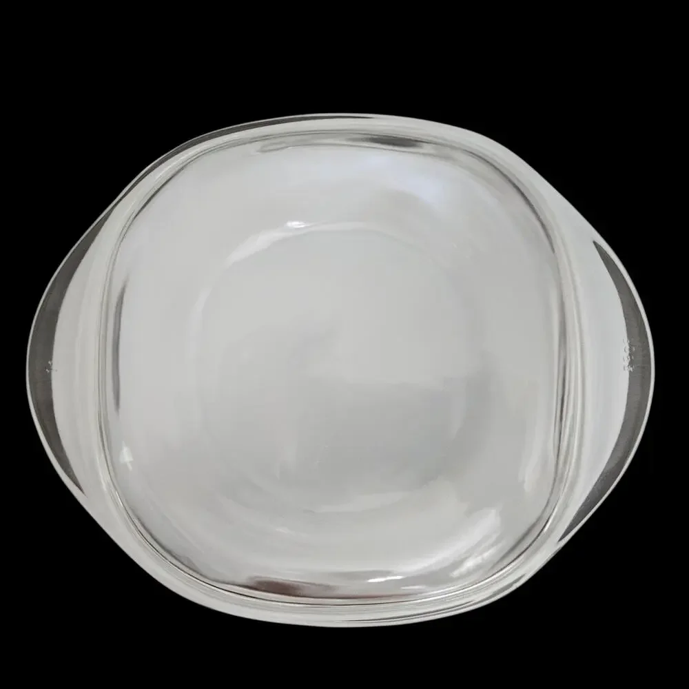 Vintage Pry-O-Rey White Milk Glass Covered Casserole Dish Brown Floral